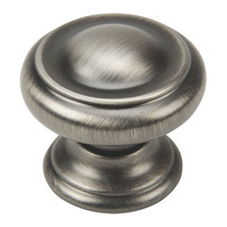 Cosmas - Cabinet Knob, 1-3/16" Diameter, Antique Silver, Set of 10 - Cabinet And Drawer Knobs