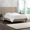 Williams Queen Nail Button Tufted Wingback Bed, Mystere Mondo