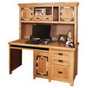 Artisan Home Lodge Home Office Small Desk with Hutch in Alder