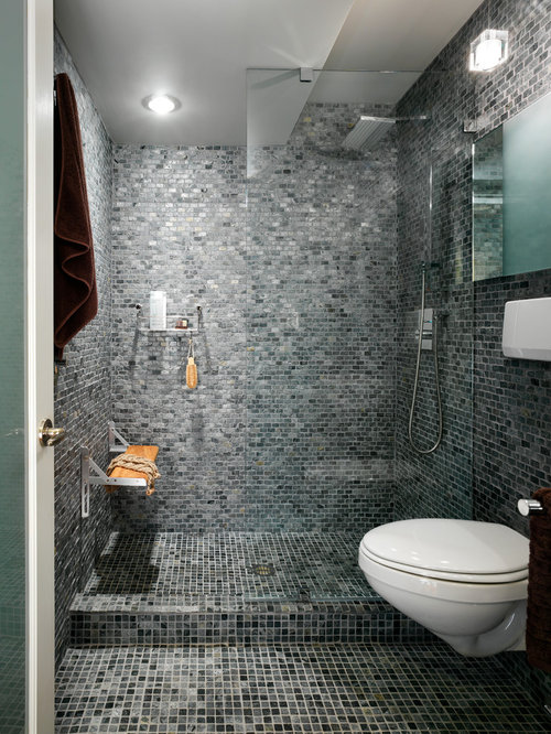 Mosaic Tile Bathroom  Houzz