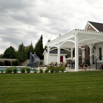 Winning “WOW” Alpine White Poolside Pergola