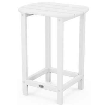 Polywood South Beach 26" Counter Side Table, White