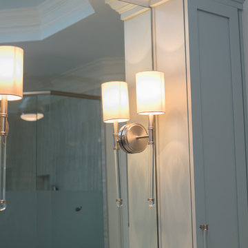 A serene spa masterbathroom