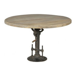 Industrial Single Crank Table - Dining Tables