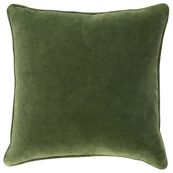 Safflower SAFF-7193 Pillow Cover, Grass Green, 22"x22", Pillow Cover Only
