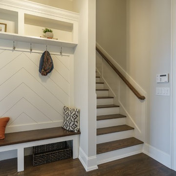 Chevron Detail on Mudroom Bench