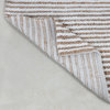 Handmade Chunky Brown Jute & Ivory Wool Striped Rug by Tufty Home, 2.5x9