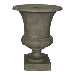 Cast Stone Medici Urn, Granite Finish - Outdoor Decor