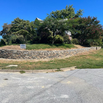 Dry Stack Field Stone Retaining Wall in Silver Spring MD