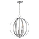 Maxim Lighting International - Provident 4-Light Chandelier, Satin Nickel - Offered in a variety of shapes and sizes  the Provident collection offers a trending style at value engineered pricing. The pivoting metal bands in your choice of Oiled Rubbed Bronze or Satin Nickel are available in sizes that fit many coordinating locations.