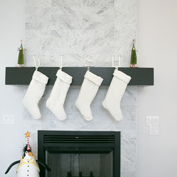 Minimalist Monochromatic Fireplace