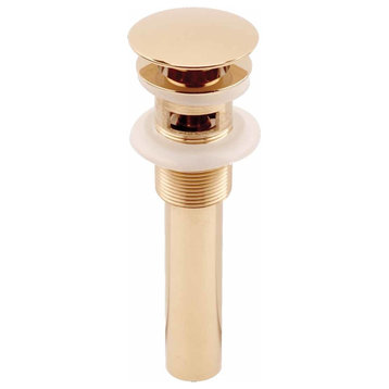 Renovators Supply Pop-up Sink Drain With Overflow Brass Gold for Bathroom Sink