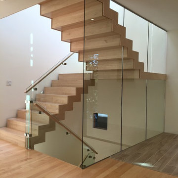 Floating Boxed Zig Zag Staircase