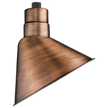 R Series Collection 1-Light 12" RLM Angle Shade, Natural Copper