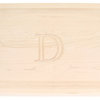 BigWood Boards Rectangle Monogram Maple Carving Board, D