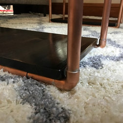 Custom Copper Industrial Modern Coffee Table - Coffee Tables