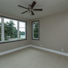 white windows dark trim