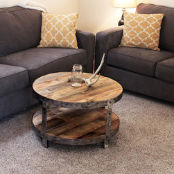 Round Coffee Table, Industrial - Coffee Tables