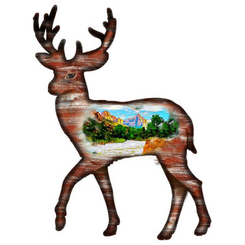 Deer Decorative Wildlife Door Decor G. DeBrekht Wildlife Holiday Decor