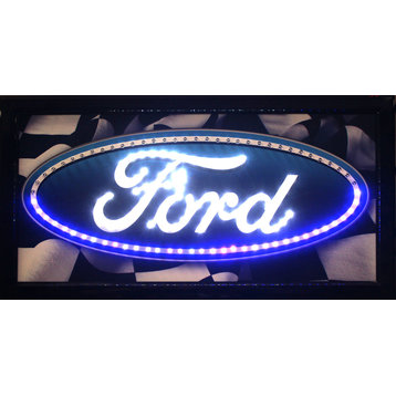 Ford Logo Framed LED Sign