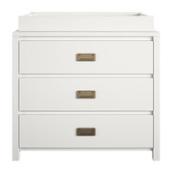 Stork Craft Aspen Sleigh Changing Table With Drawer In White