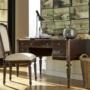 Proximity Cherry Wood 4 Drawers Writing Desk