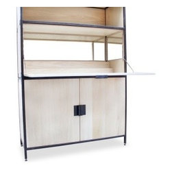 Custom Bleached Oak Bar - Wine And Bar Cabinets