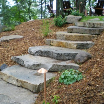Stone outcropping steps