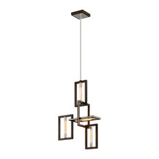 Troy Lighting F6184 Enigma 4 Light 23-3/4"W Abstract Chandelier - Bronze /