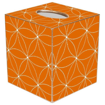 TB2518 - Daisy Dot Orange Tissue Box Cover