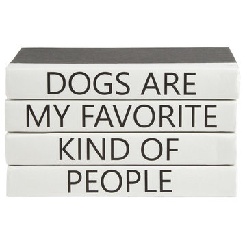 4 Piece Dogs Quote Decorative Book Set