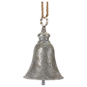 Rustic Metal Bell Ornament, Set of 2