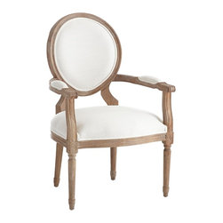 LOUIS XVI END CHAIR - WHITE - NEW - Products