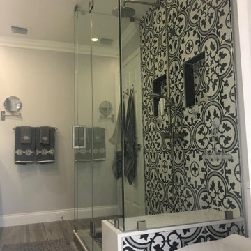 Contemporary Primary Bathroom with Walk-In Shower