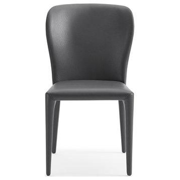 Hazel Dining Chair Gray Faux Leather