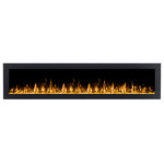Ignis - 72 inch Black Recessed Electric Fireplace with Crystals - INTU 72" | Ignis - For those in search of sleekness, the Ignis® INTU Series of recessed electric fireplaces offers a flush-mounted solution for both ambiance & supplemental warmth. A range of CE Certified electric fireplace inserts, the INTU range has several ways to incorporate the look for myriad design & color schemes. This collection allows for the look & feel of a real fire (or one that’s colorful) and doesn’t take up valuable floor space.