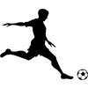 Soccer Player Kicking Wall Decal