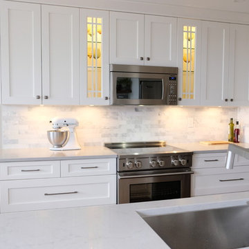 Small Transitional Apartment Kitchen
