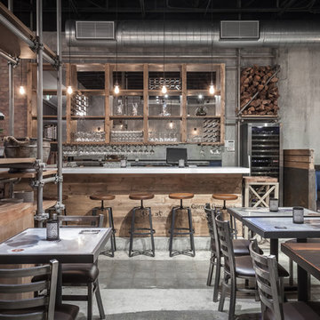 Miami Contemporary Industrial Pizza Restaurant Design