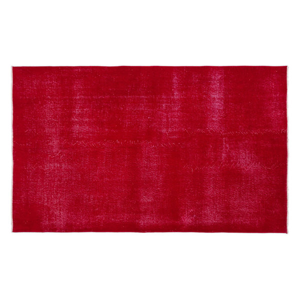 One Of A Kind, Vintage, Turkish Rug, Area Rug, Red, 4'10