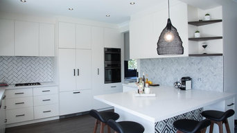 Bold Monochromatic Entertainers Kitchen & Dining