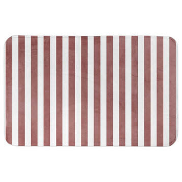 Simple Red Stripes 34"x21" Bath Mat