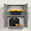 Prepac HangUps 24" Upper Storage Cabinet in Light Grey Laminate