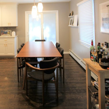 Dining Area - Mid Century vibe, lighting and drinks cart