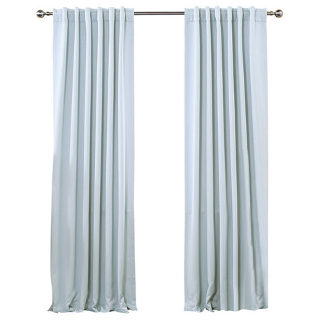 Solid Thermal Blackout Curtain Panels, Sky Blue, 95", Set of 2