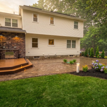 Backyard Paver Patio Installation Ballston Spa, NY Fireplace