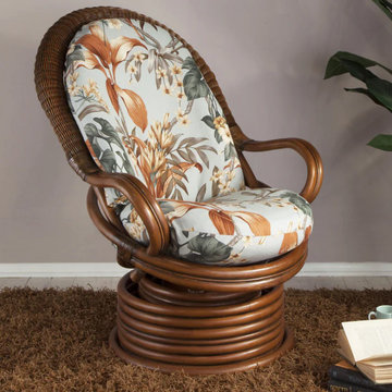 South Sea Rattan Havana Indoor Wicker Swivel Rocker