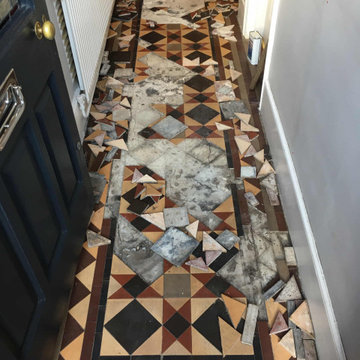 Rebuilding and Restoring a Victorian Tiled Hallway Floor in Haringey N22