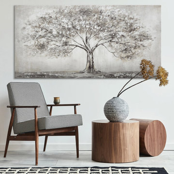 Modern abstract wall art - Handmade canvas painting "The Tree of Life"