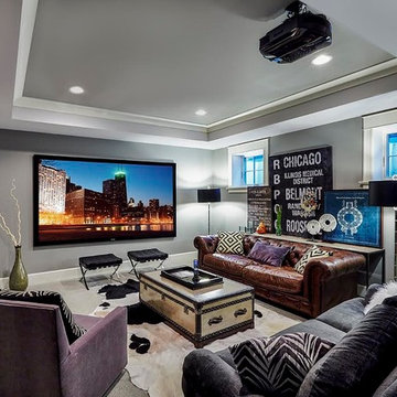 West Suburban Chicago Home Theater/ Media Room